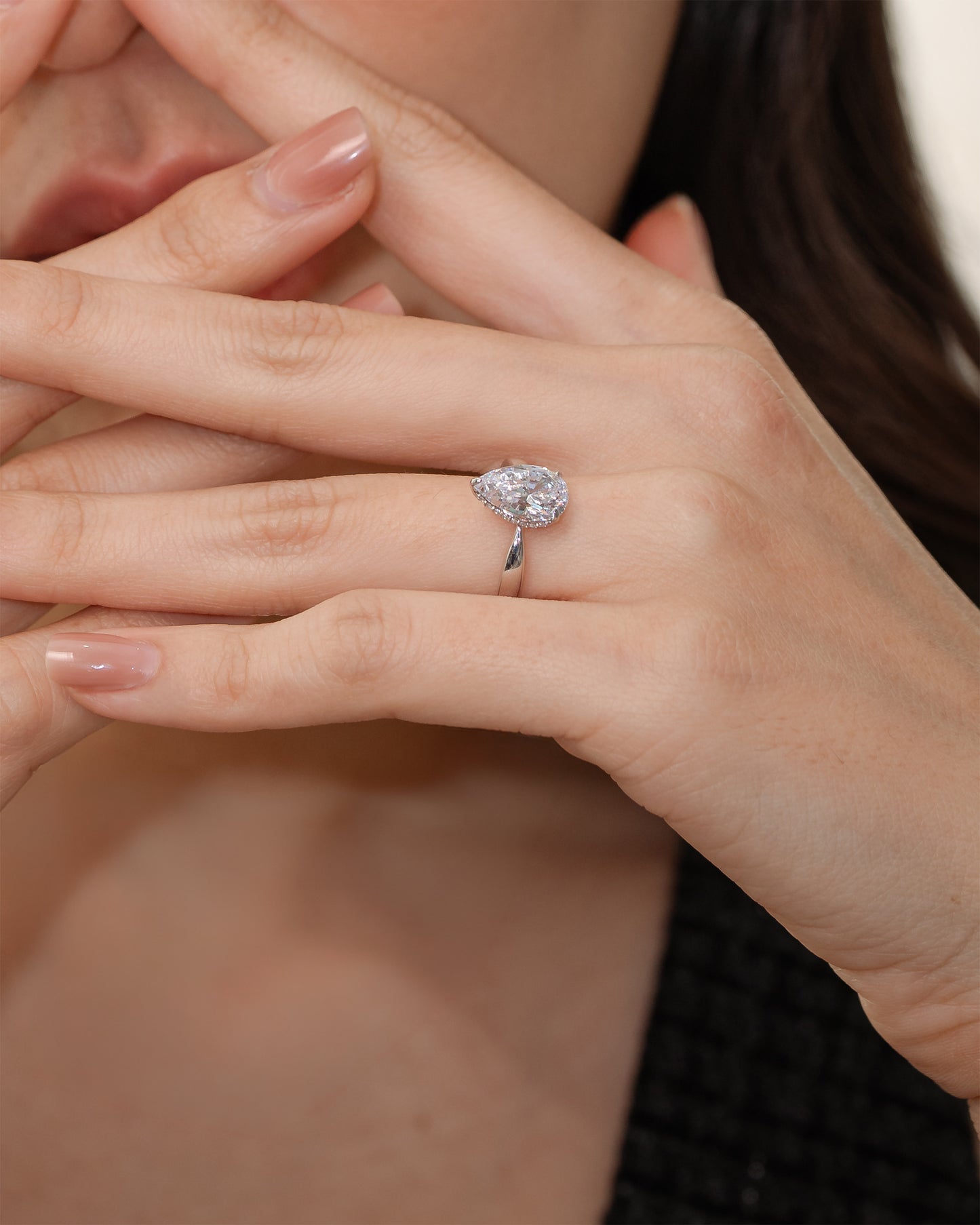 Glintz Eternal Pear Ring