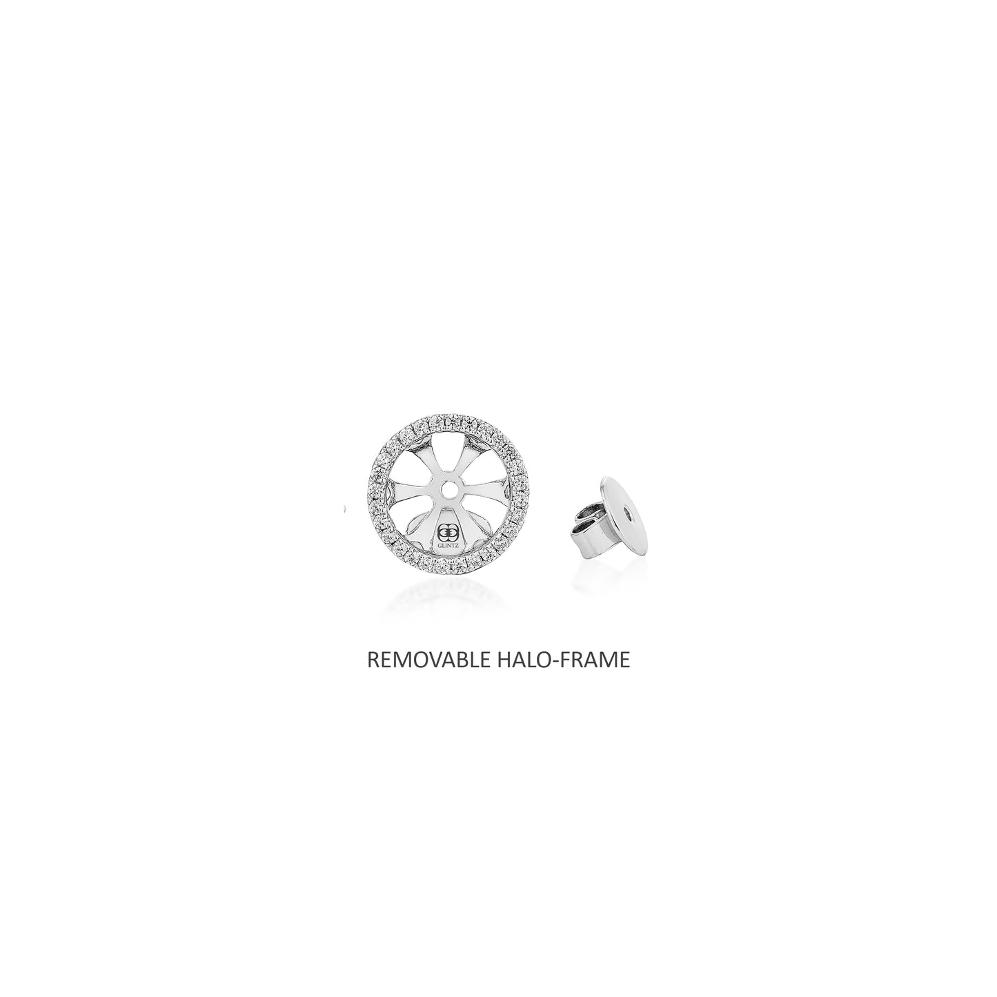 Glintz Classic Removable halo setting frame 9mm in Canary Cz.