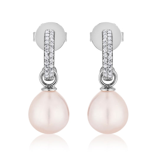 Glintz Pearl De'Fancy Removable Drop Fresh Water Pearl Earrings