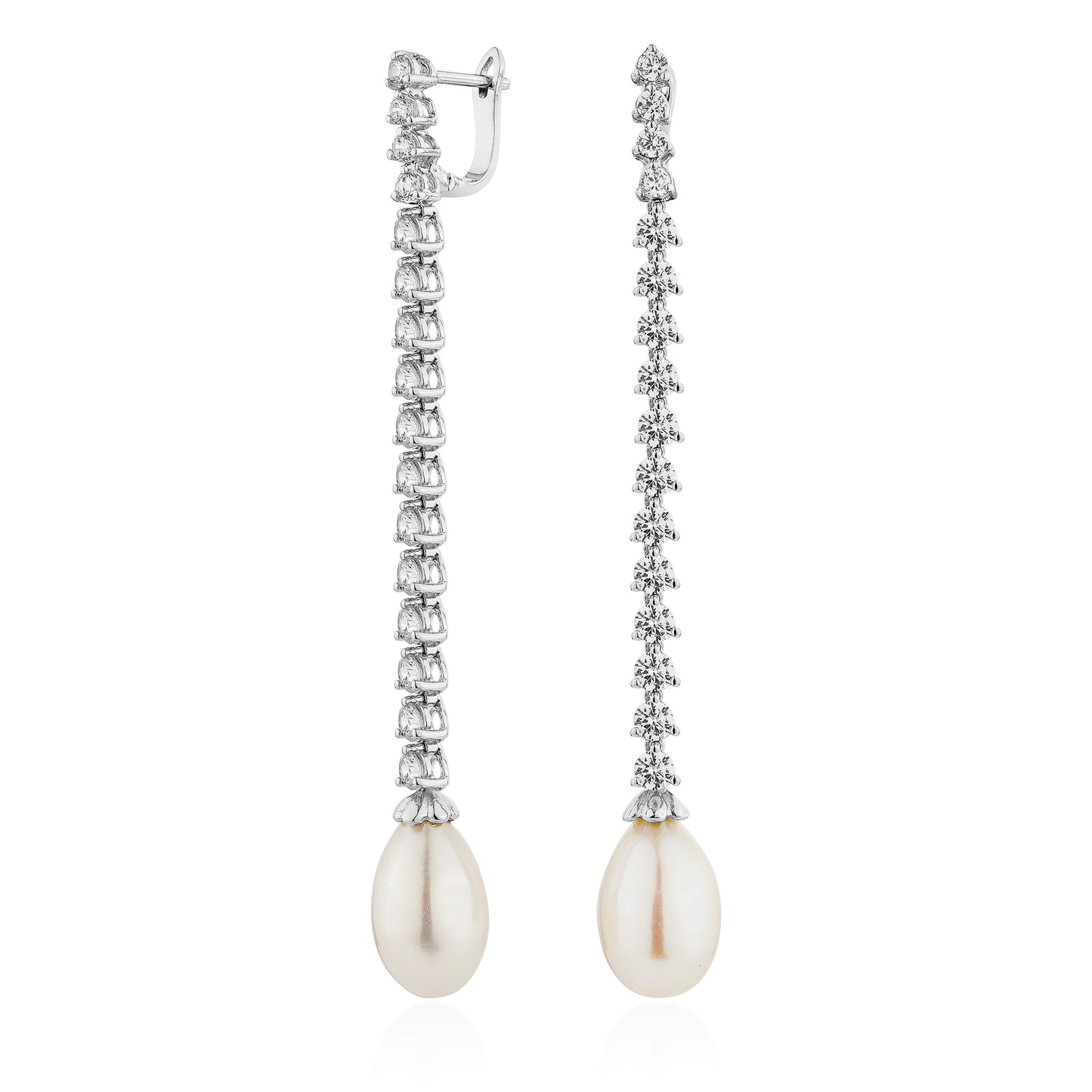 Glintz Pearl De'Fancy Long Drop Fresh Water Pearl Earrings