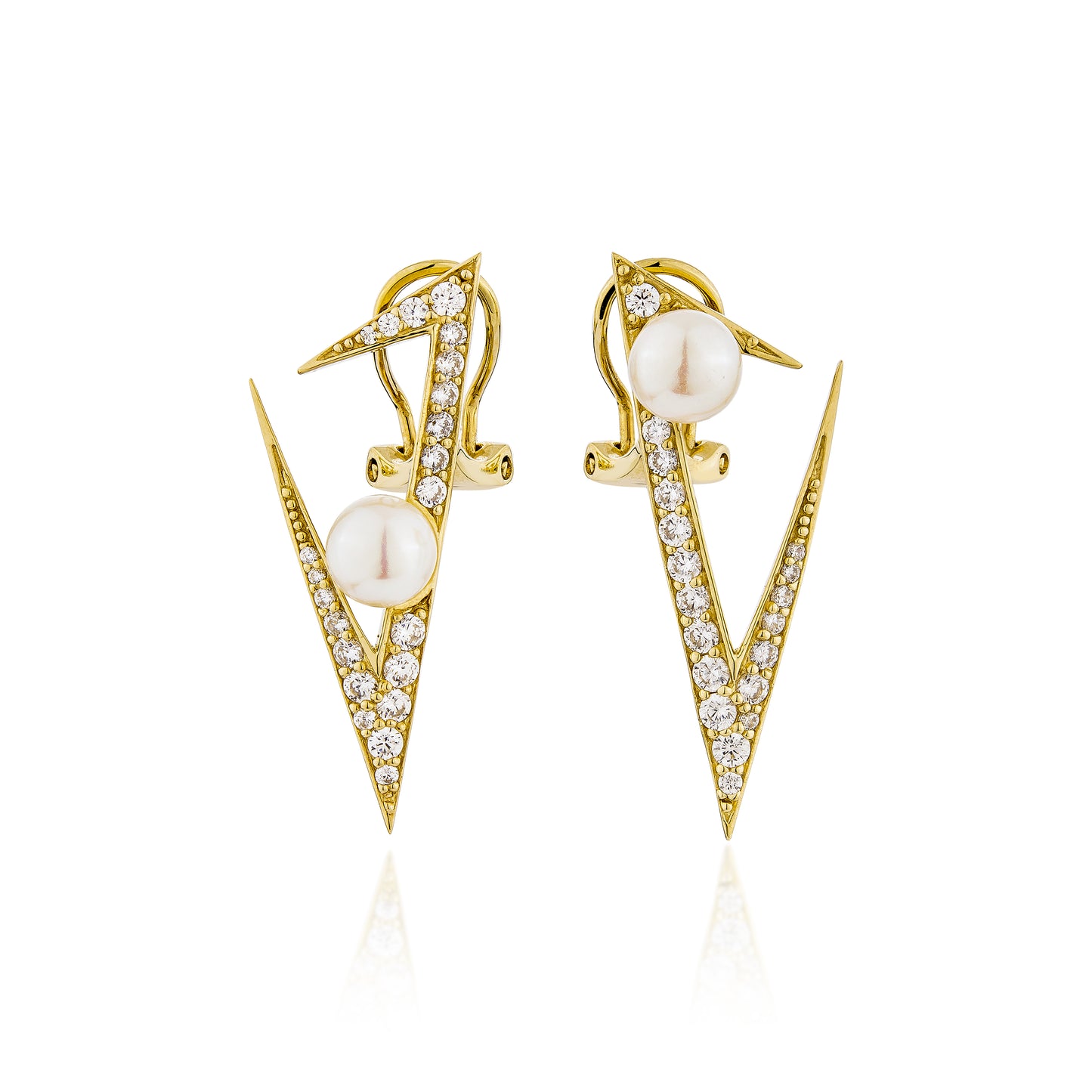 Glintz Dazzling Pearl V Earrings